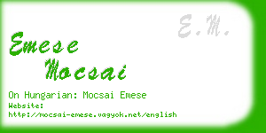 emese mocsai business card